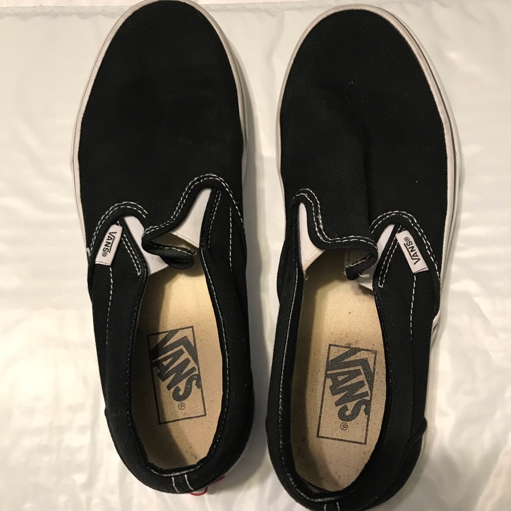 Black slip on vans